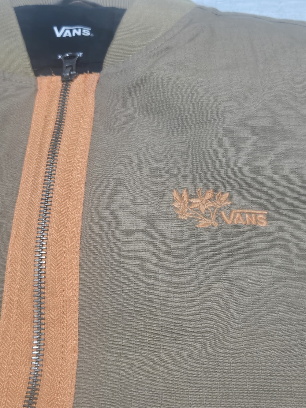 Vans Lizzie Armanto Womens Brown Vest with Orange Zip Trim - Picture 3 of 15